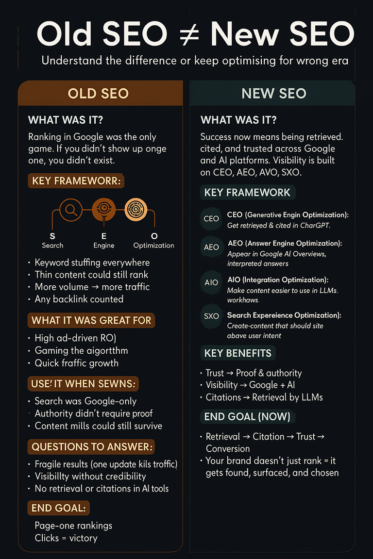 Summary: Old SEO vs New SEO
